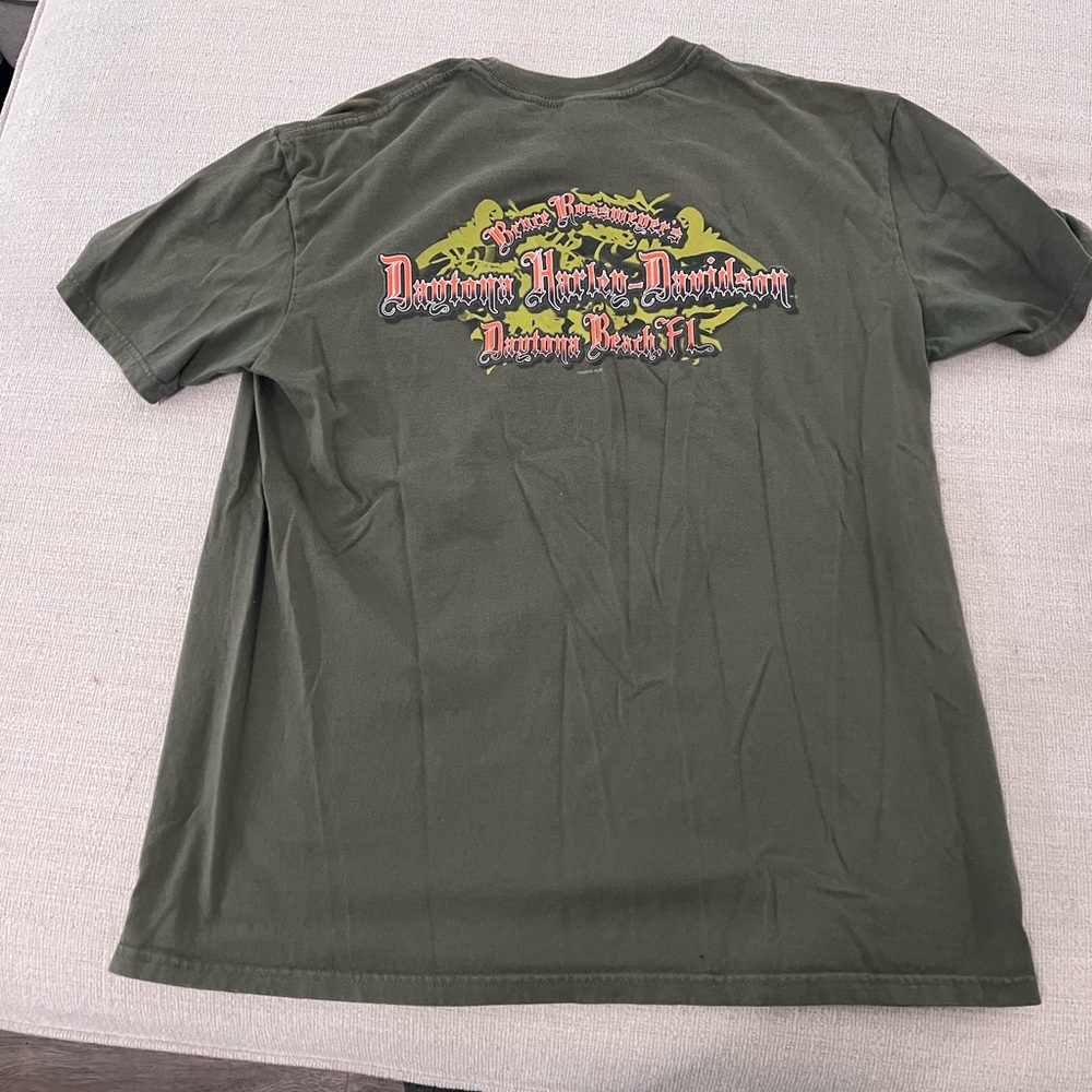Harley-Davidson Olive Graphic Tee Biketoberfest 2009